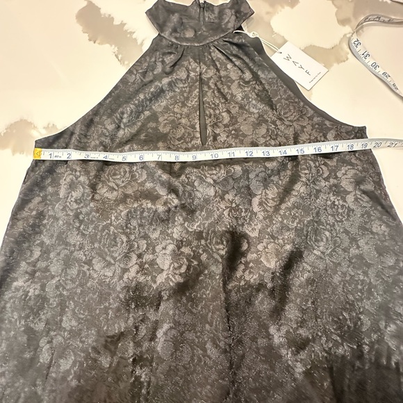 Wayf Dresses | Wayf Black Swing Halter Mini Feather Dress- Nwt Sz M black - Picture 12 of 13
